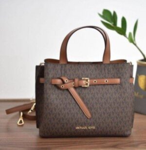 MICHAEL KORS MIRROR EMILIA LOGO MINI TOTE BAG