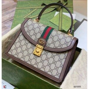 GUCCI OPHIDIAN GG SUPREME TOP HANDEL BAG WITH BOX BIG SIZE