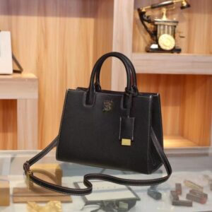 BURBERRY FRANCES MEDIUM SATCHEL BAG ( BLACK ) WITH OG BOX