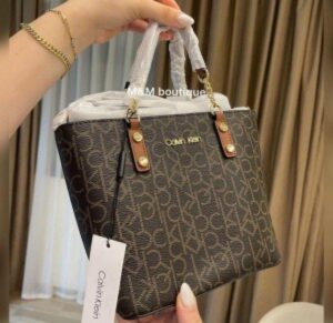 CALVIN  KLEIN MINI TOTE BAG (COFFEE)